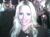 Christine saman illan Welcome-partyssa